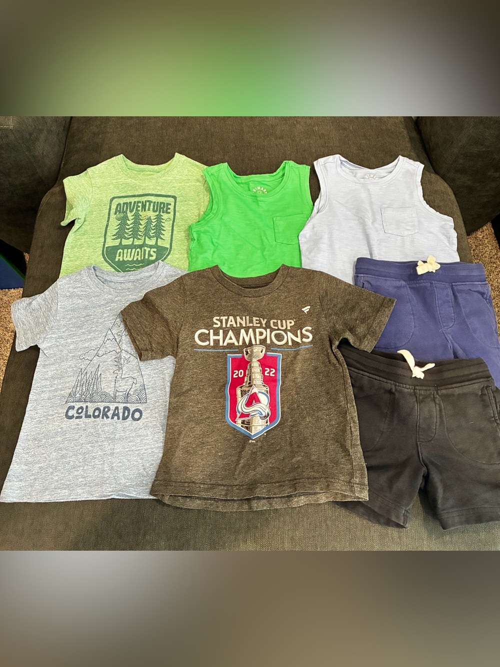 Boys Clothes Bundle Lot of 7 Colorado Avalanche Primary Shorts Tees Tanks Size 3